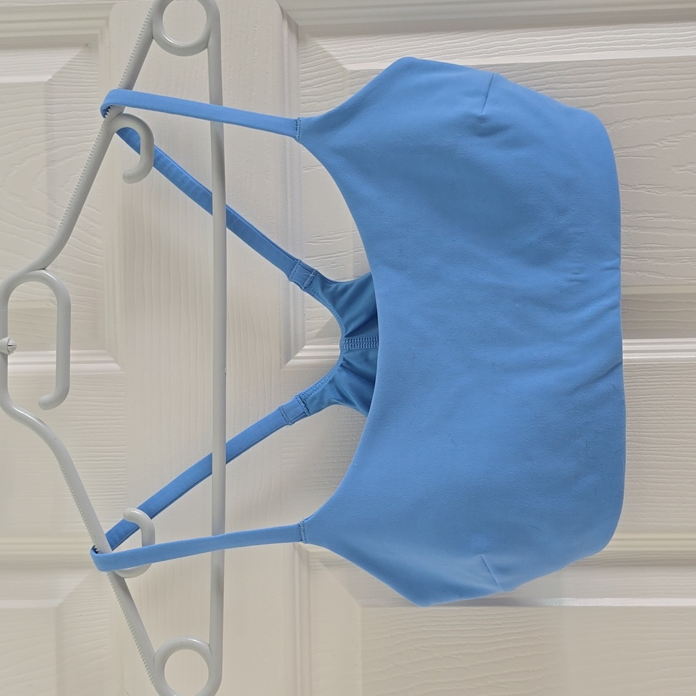 Lululemon Wunder Train Strappy Racer BraLight Support Light Blue Size 6 C/D Cup